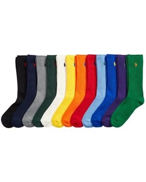 Polo Ralph Lauren Signature Pony Crew 12-Sock Gift Set - Blue