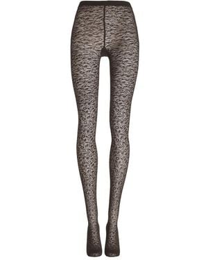 Wolford Bouquet Floral Tights - Grey