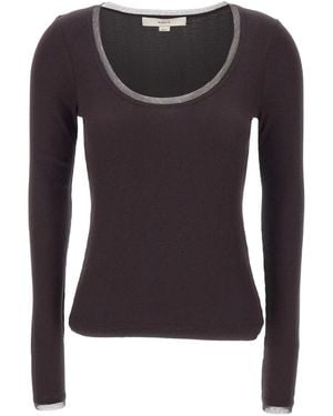 Remain Mesh-trim T-shirt - ブラック
