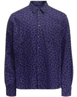 vowels Hemd Mit Leoparden-Print - Blau