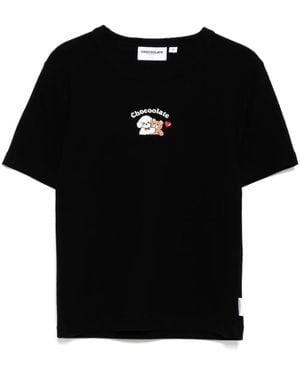 Chocoolate Logo-Embroidered T-Shirt - Black