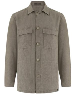 BOGGI Flap-Pocket Shirt Jacket - Grey