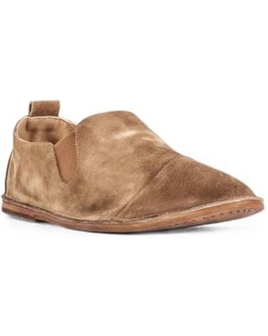 Marsèll Strasacco Hazelnut Calf Suede Slip-On Shoes - Brown