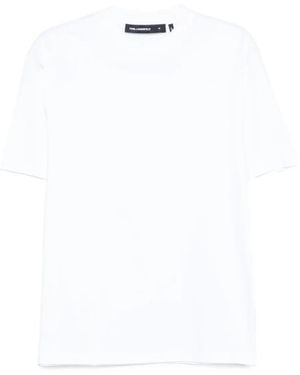 Karl Lagerfeld Crew-Neck Cotton T-Shirt - White