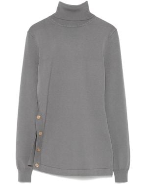 Elisabetta Franchi デコラティブボタン セーター - グレー