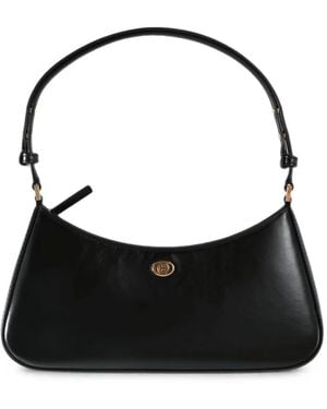 Tory Burch Robinson Zip Top Shoulder Bag - Black
