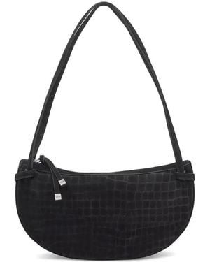 Tous Embossed Satchel Cross Body Bag - Black