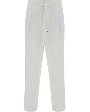 Brunello Cucinelli Drawstring-waistband Trousers - Grey