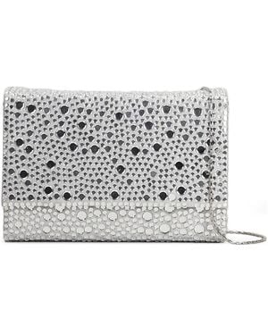 Twentyfourhaitch Barceloneta Crystal-Embellished Clutch Bag - White