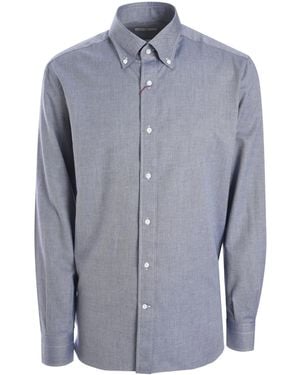 Luciano Barbera Button-Down Shirt - Blue