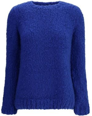 Gabriela Hearst Textured Crew-Neck Jumper - Blue