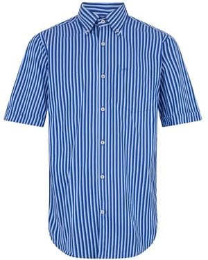 Paul & Shark Striped Short-Sleeve Shirt - Blue