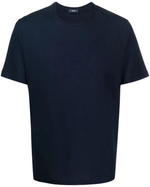Herno Crepe De Chine T-Shirt - Blue
