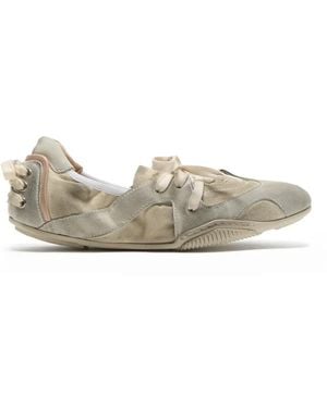 Acne Studios Lace-Up Suede Shoes - White