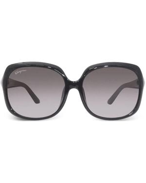 Ferragamo Rectangle Full-Rim Sunglasses - Gray