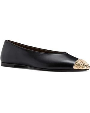 Giuseppe Zanotti Georgia Leren Ballerina's - Zwart