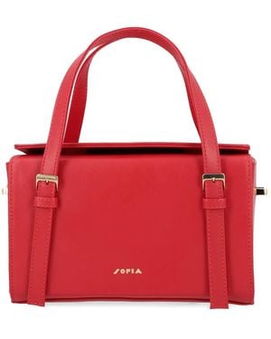 Sofia Mini Sac Cabas Belmondo À Boucles - Rouge
