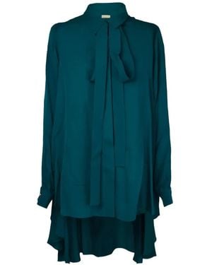 Elie Saab Bow-Detail Flared Blouse - Green