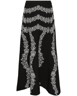 Ulla Johnson Valencia Jacquard Midi Skirt - Black