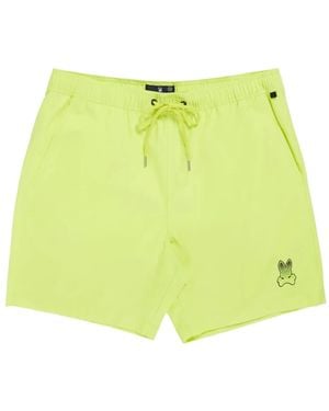 Psycho Bunny Strype Swim Shorts - Yellow