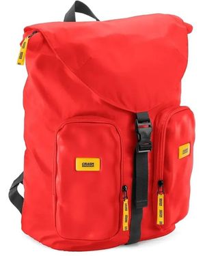 Crash Baggage Logo-Detail Backpack - Red