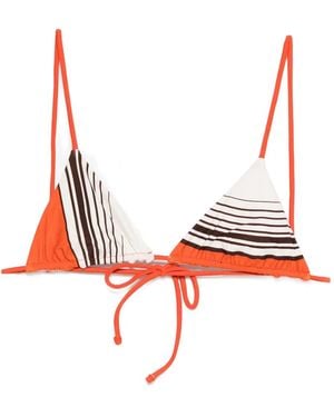 SIR. Top Bikini Destino A Righe - Rosso