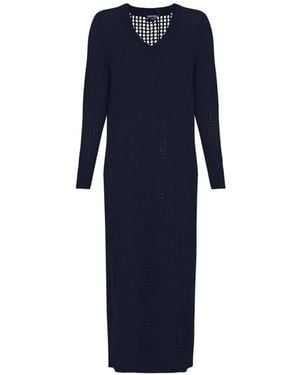 Vilebrequin Robe Mi-Longue En Guipure - Blue