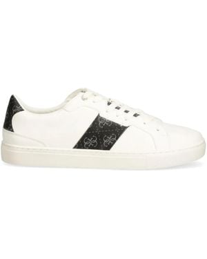 Guess Monogram-Panel Trainers - Natural