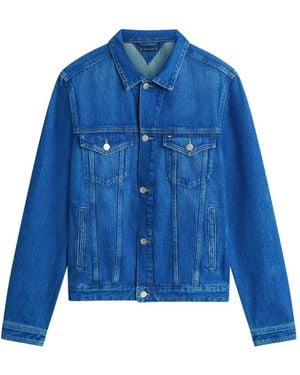 Tommy Hilfiger Faded-Wash Denim Jacket - Blue