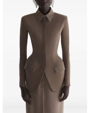 Mugler Hourglass Jacket - Brown