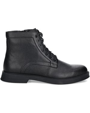 HUGO Lace-up Zip Boots - Black