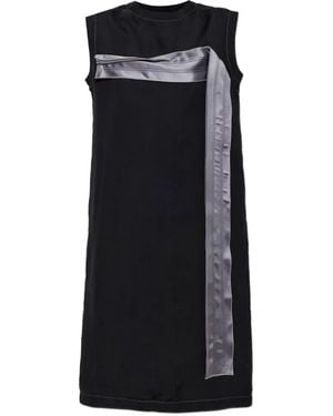 Marni Contrast-Trim Sleeveless Midi Dress - Black