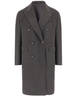 Tagliatore Double-Breasted Wool Coat - Grey