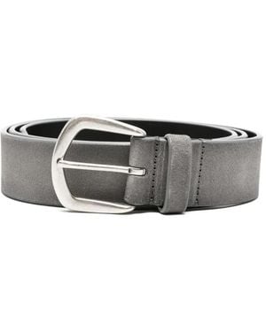 Officine Creative Suede Buckle Belt - Grey