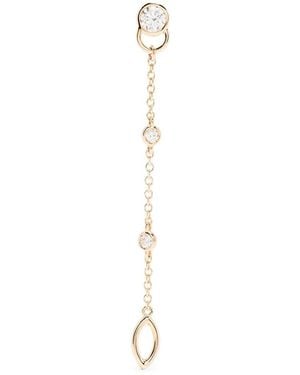 COURBET Pendiente Largo Co En Oro Amarillo Reciclado De 18Kt Con Diamantes De Laboratorio - Blanco