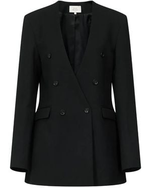 Loulou de Saison Astrid Double-Breasted Blazer - Black