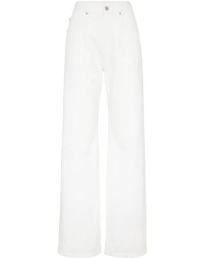 Brunello Cucinelli Mid-rise Wide-leg Jeans - White