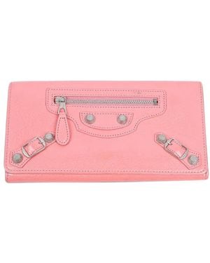 Balenciaga Classic Continental Wallet - Pink