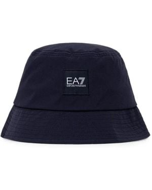 EA7 Fischerhut Mit Logo-Patch - Blau