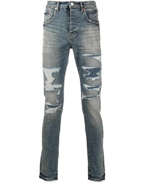 Purple Brand Jean Slim À Taille Basse - Blue