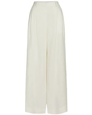 Twp Avery Pleated Wide-Leg Trousers - White