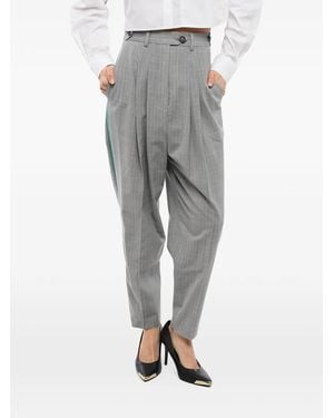 John Richmond Pantalones A Rayas Diplomáticas - Gris
