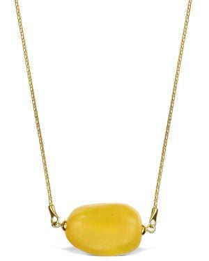Elle Macpherson Stone Pendant Necklace - Metallic