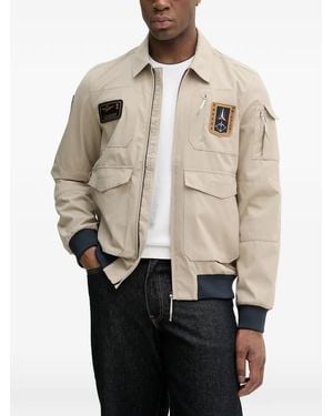Aeronautica Militare Patch-Detail Mlitary Jacket - Natural