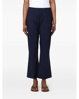 Liviana Conti Cotton-Blend Trousers - Blue