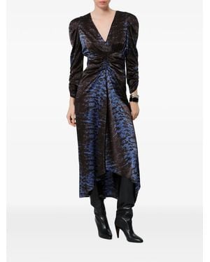 Isabel Marant Albini Silk Dress - Blue