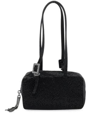 Benedetta Bruzziches Bolso Sandra Mini Con Detalles De Cristal Y Hebilla - Negro
