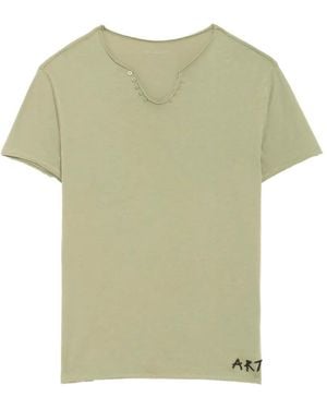 Zadig & Voltaire T-Shirt Monastir Henley - Green