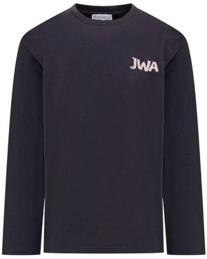 JW Anderson T-Shirt Mit Logo-Print - Blau