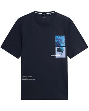 Ted Baker Floraen Graphic T-Shirt - Blue